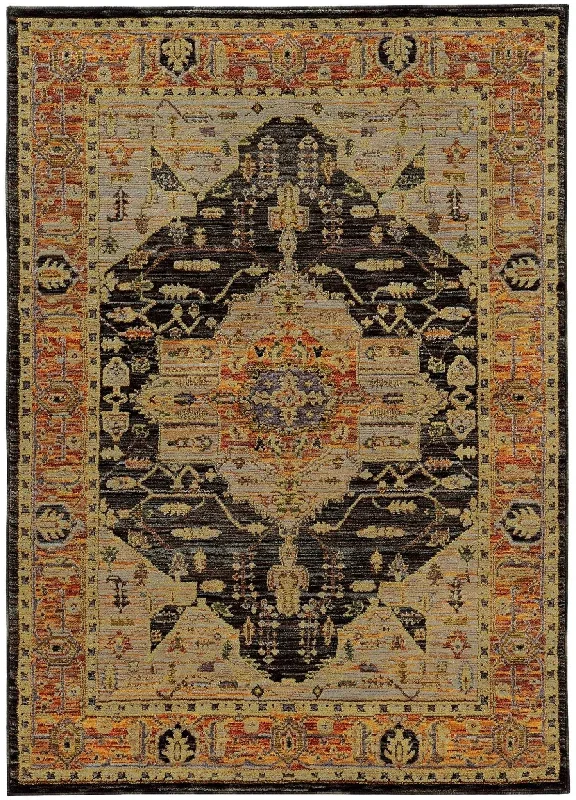 Andorra 7138B Gold/ Grey Rug