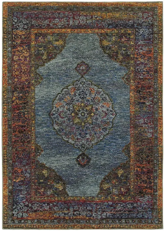 Andorra 7139A Blue/ Multi Rug