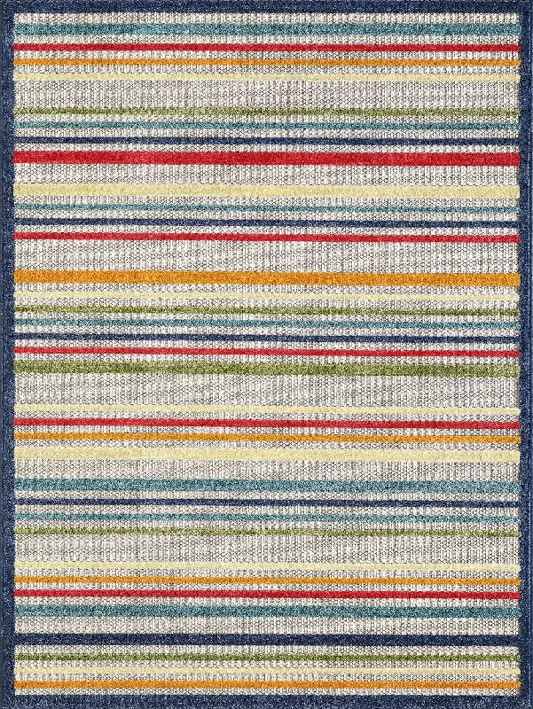 Calla 6927 Ivory/Multi Stripes Rug