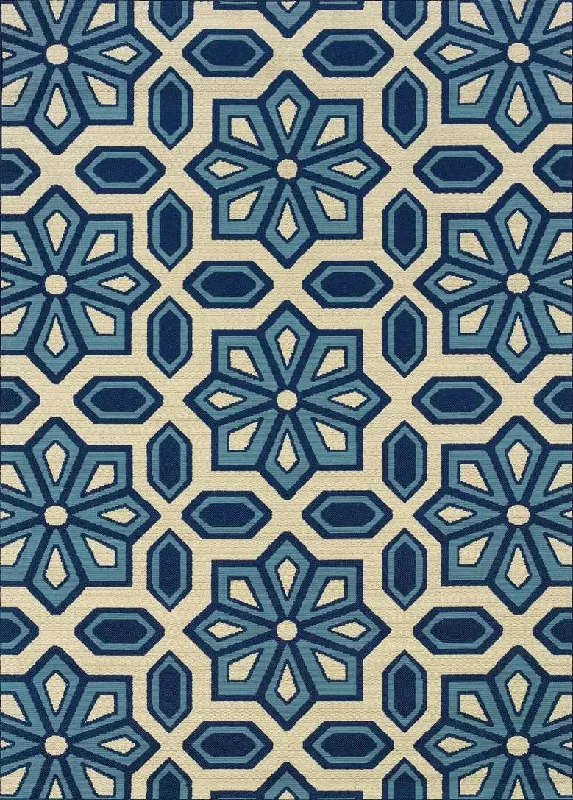 Caspian 969W Ivory/ Blue Rug