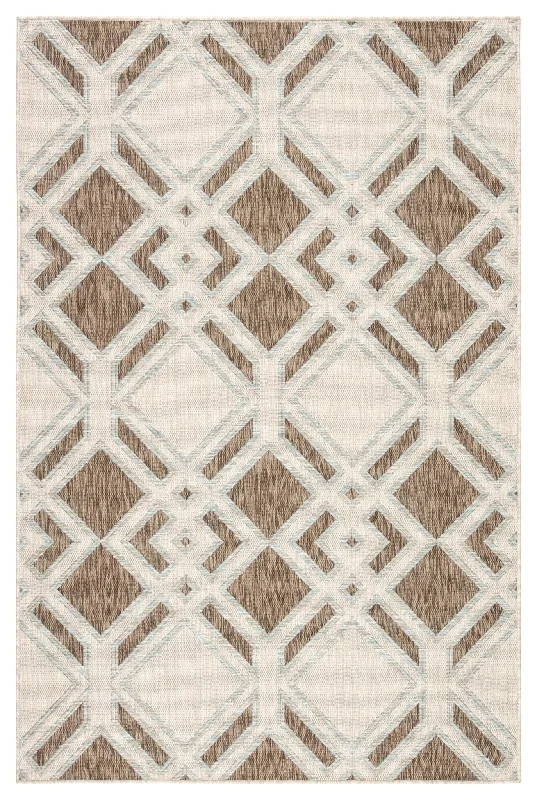 Decora by Nikki Chu DNC19 Samba Brown/Light Blue Rug