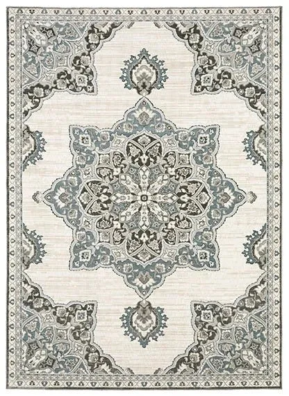 Ellington ELL01 Ivory/Blue Rug