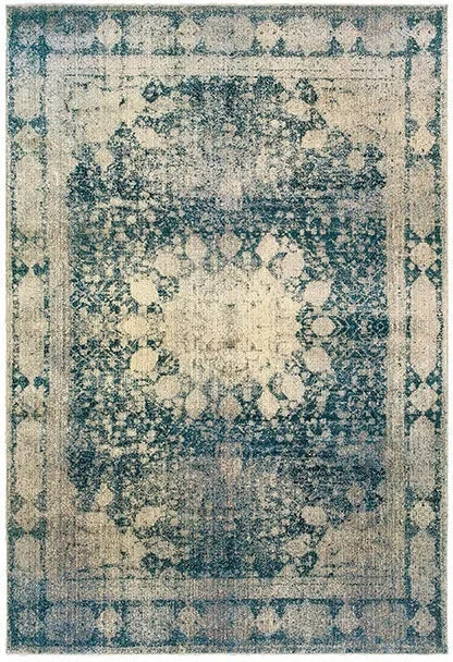 Empire 4445S Ivory/ Blue Rug