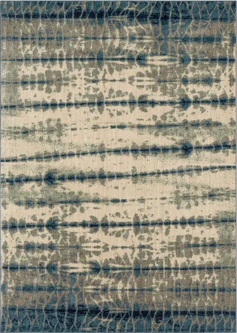 Expressions 91670 50102 Shibori Stripe Indigo Rug