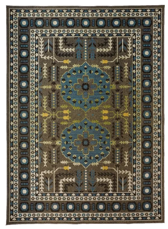 Foster FST3754F Grey/Blue Rug