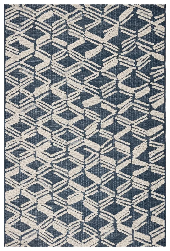 Fresno FSN07 Navy/Cream Rug