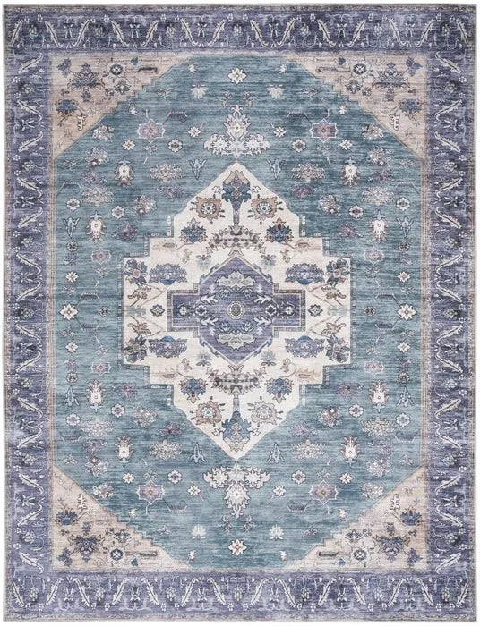 Grand Washables GRW03 Teal/Blue Rug