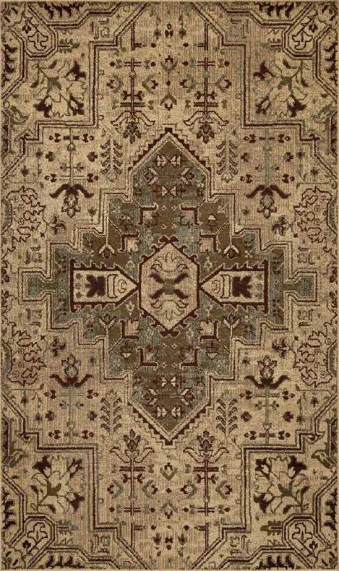 Heritage 9374 Ivory/Blue Medallion Rug