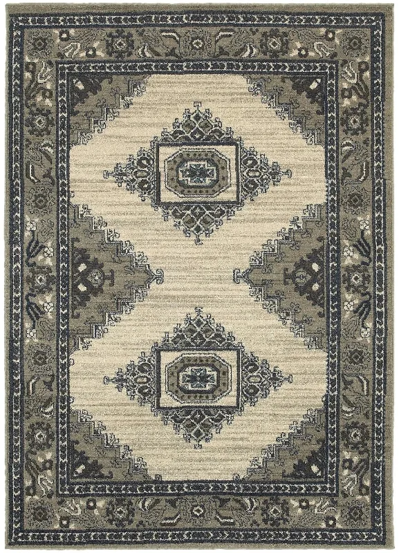 Highlands 6658B Beige/ Grey Rug