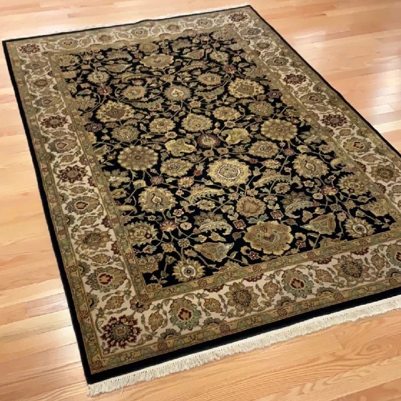 Kaoud Rugs 5.11X8.10 Rectangle BLACK ANT. MAHAL Area Rug