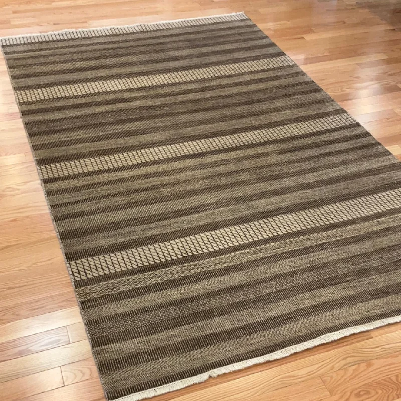 Kaoud Rugs 5.11X9.4 Rectangle BROWN GABBEH Area Rug