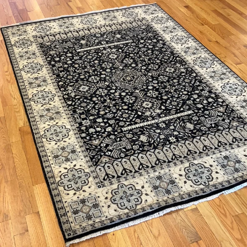 Kaoud Rugs 6.2X9.2 Rectangle Black Contemp Area Rug