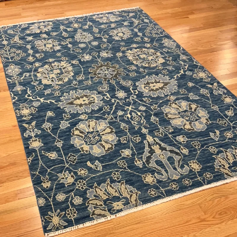 Kaoud Rugs 6X9.3 Rectangle BLUE ANT. MAHAL Area Rug