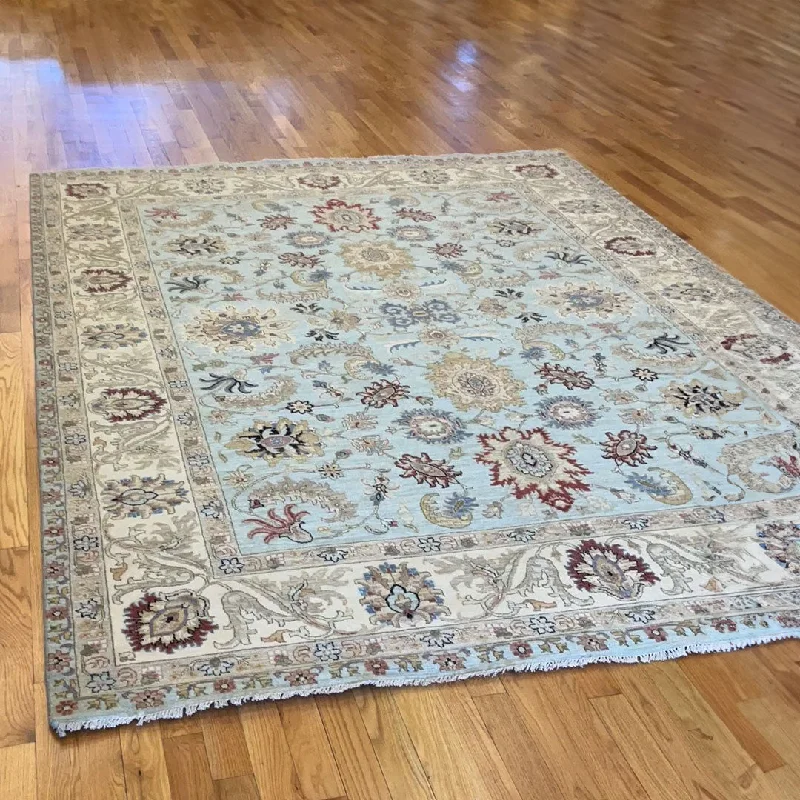 Kaoud Rugs 8.11X12  Rectangle Light Blue Mahal Area Rug