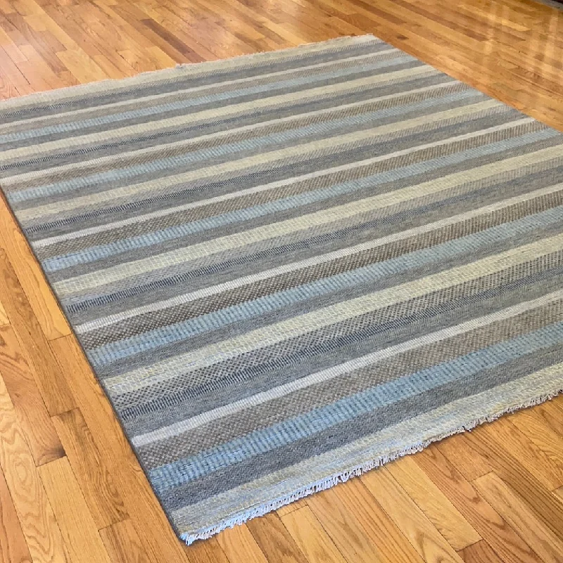 Kaoud Rugs 8X9.11 Rectangle Light Blue Contemp Area Rug