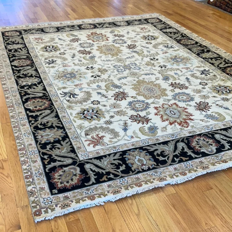 Kaoud Rugs 9.1X12.1 Rectangle Ivory Mahal Area Rug