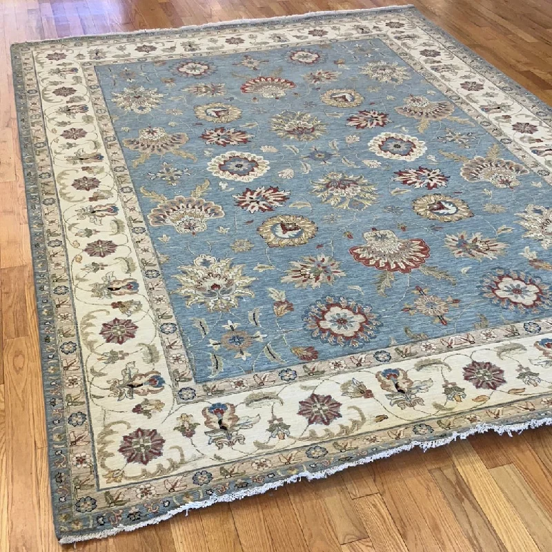 Kaoud Rugs 9.1X12.4 Rectangle Light Blue Mahal Area Rug