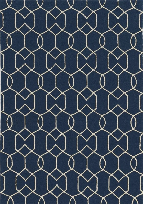 Libby Langdon Hamptons 5230 Navy Groovy Gate Area Rug