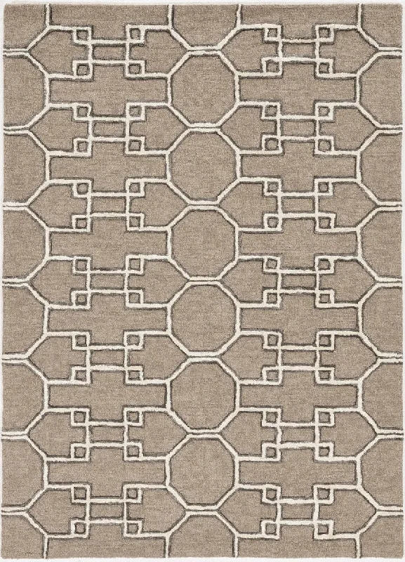 Libby Langdon Upton 4305 Mocha/Ink Asian Trellis Area Rug