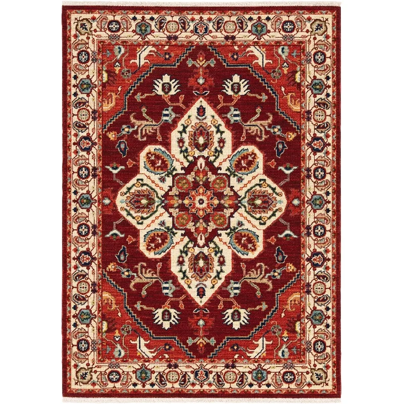 Lilihan 5502C Red/Ivory Rug