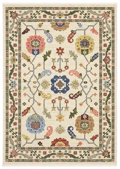 Lucca 5506W Ivory/Multi Rug