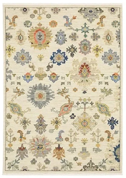 Lucca 5507W Ivory/Multi Rug