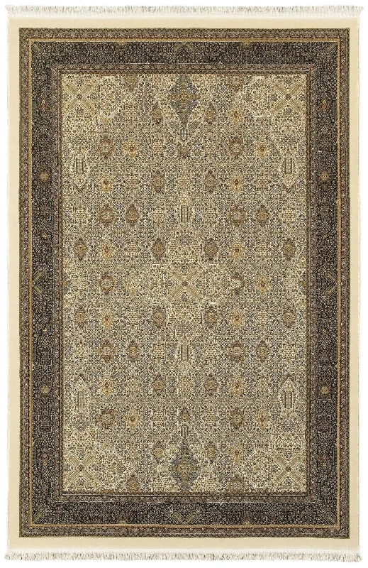 Masterpiece 1335I Ivory/ Black Rug