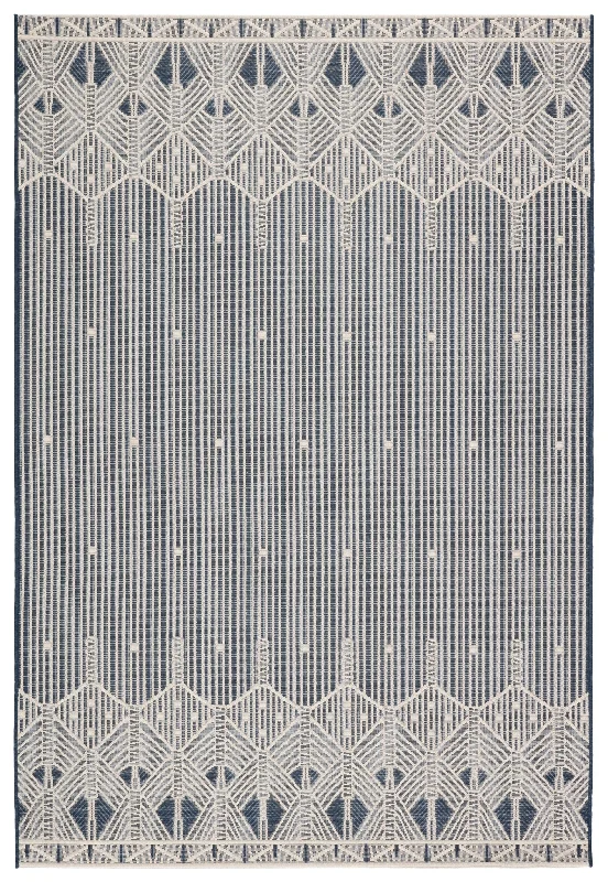 Monteclair MOC07 Dark Blue/Cream Rug