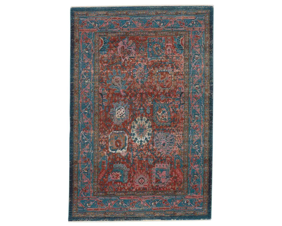 Myriad MYD11 Teal/Rust Rug