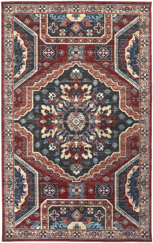 Nolan NOL39CDF Red/Gray Rug