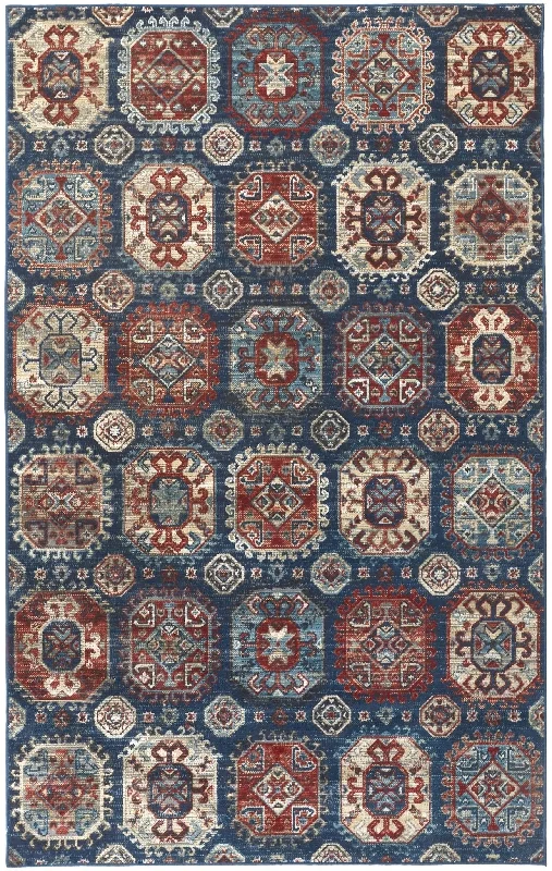 Nolan NOL39CEF Blue/Red Rug