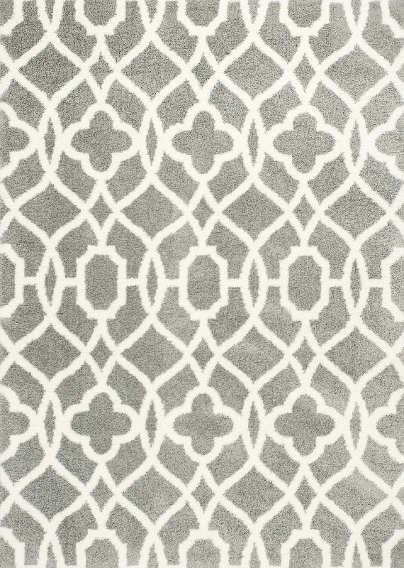 Oasis 1653 Grey/Ivory Ironwork Area Rug