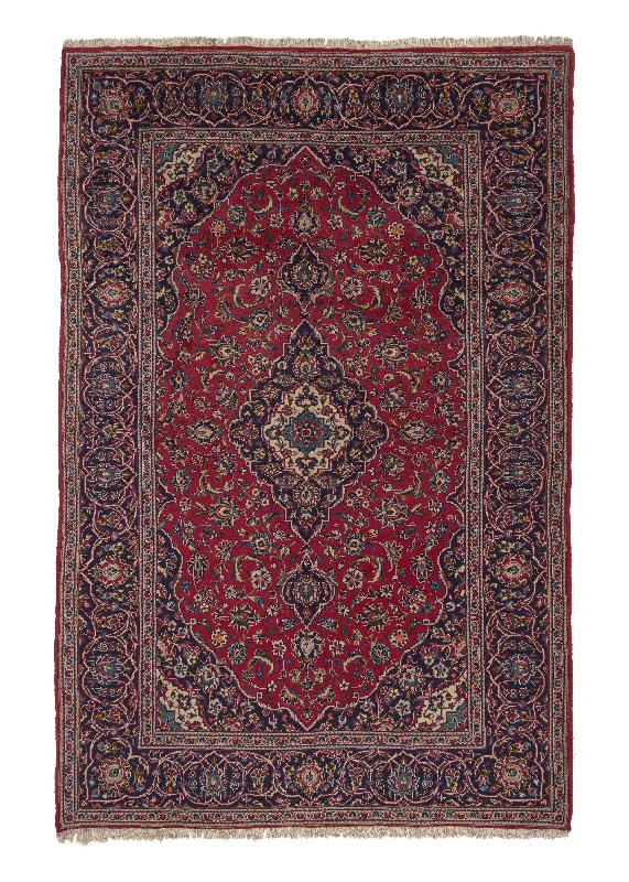 Persian Rug Ardakan Handmade Area Traditional 7'9"x11'9" (8x12) Red Blue Toranj Mehrab Design #19493