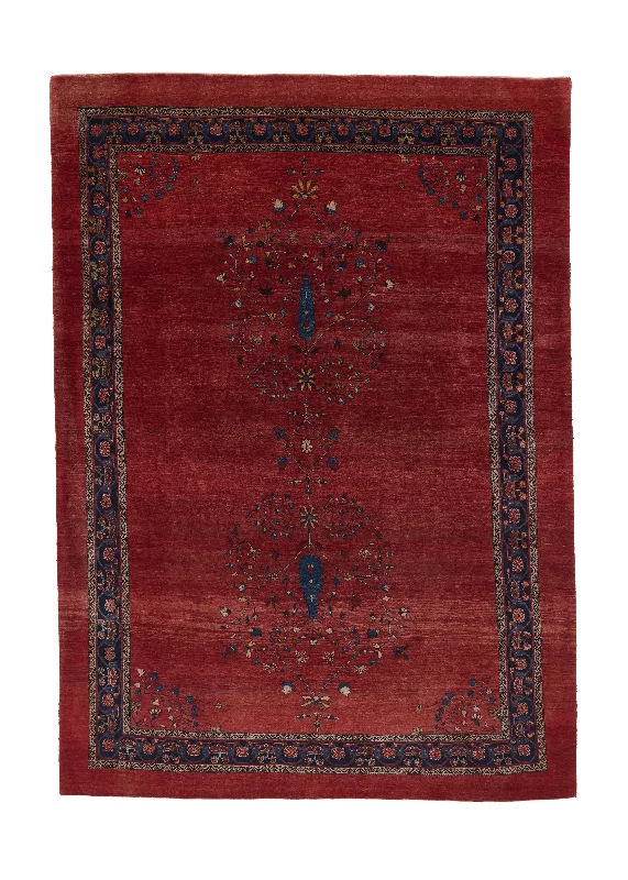 Persian Rug Gabbeh Handmade Area Tribal 7'11"x11'4" (8x11) Red Open Design #34481