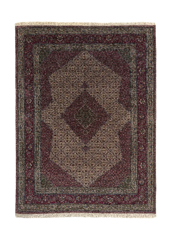 Persian Rug Tabriz Handmade Area Traditional 8'2"x10'10" (8x11) Red Whites/Beige Mahi Fish Design #36087