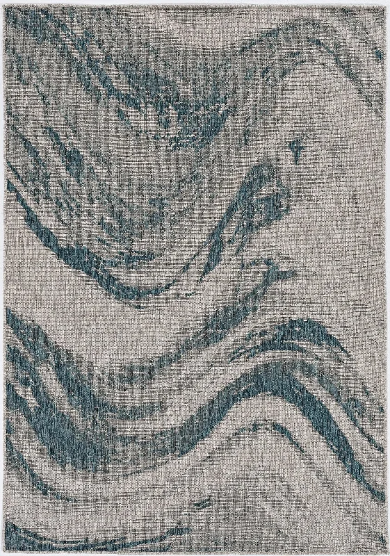 Provo 5765 Strokes Grey/Teal Rug