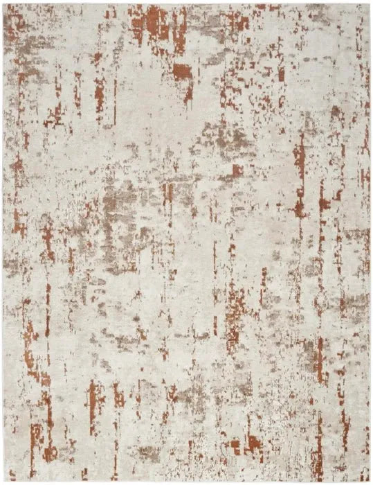 Quarry QUA01 Ivory/Rust Rug