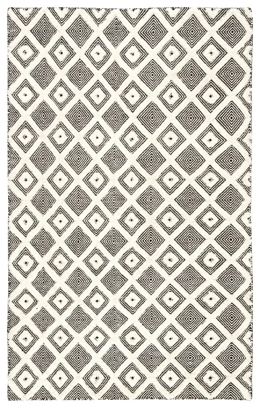 Rebecca RBC07 Ivory/Black Rug