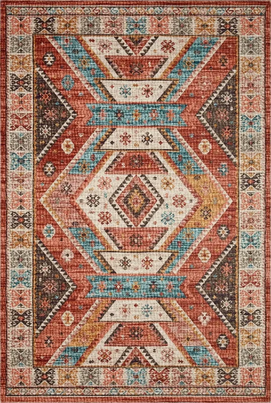 Zion Zio-05 Red/Multi Rug