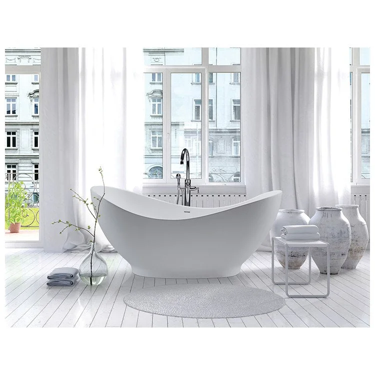 Air Tub Juliet 2 67 x 29 Inch Freestanding Air Bath Center Biscuit Matte Oval Sculpturestone 69 Gallons 29 Inch