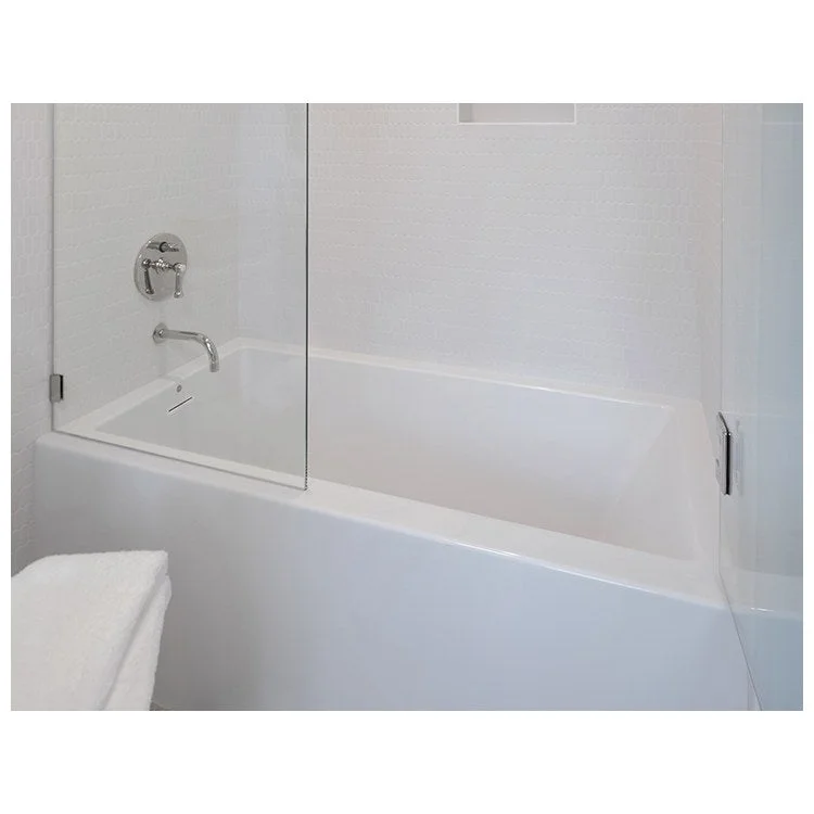 Soaking Tub Cameron 2 60 x 30 Inch Integral Skirted Left Hand Biscuit Acrylic CXL 55 Gallons 20 Inch