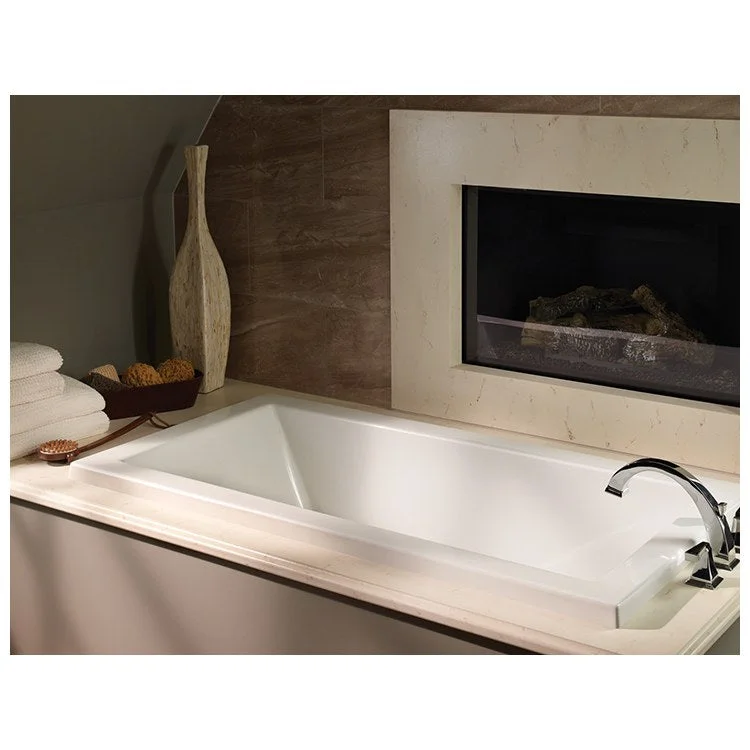 Soaking Tub Andrea 19 54 x 32 Inch Drop-In Left/Right Hand White Acrylic CXL 51 Gallons 19 Inch