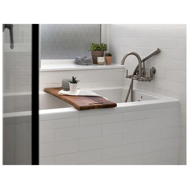 Soaking Tub Andrea 1 71.625 x 31.625 Inch Drop-In Left/Right Hand Biscuit Acrylic CXL 100 Gallons 22-1/4 Inch