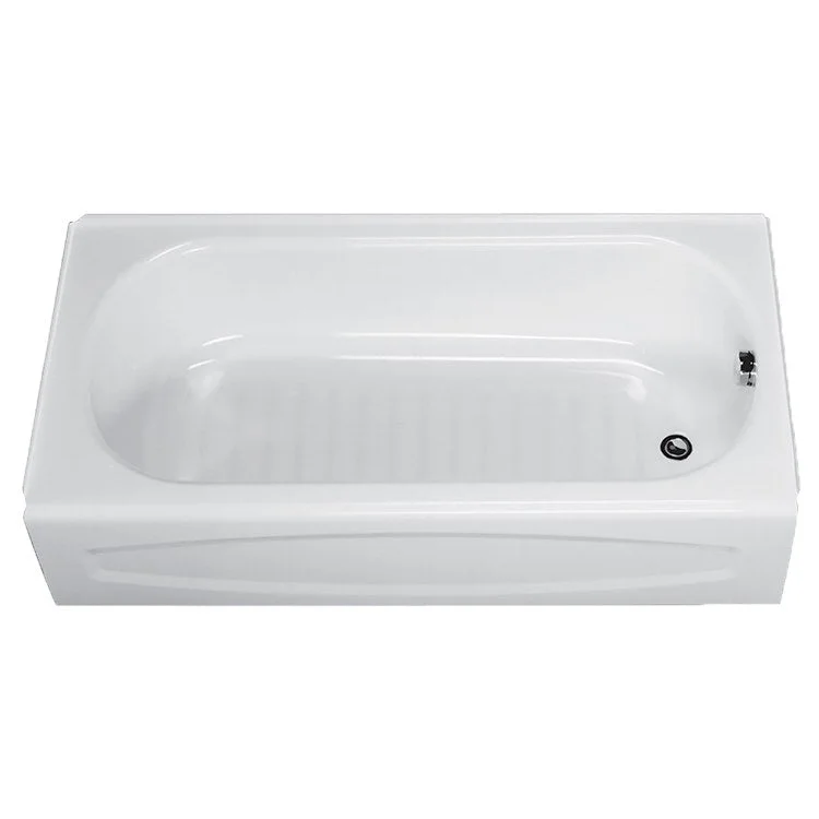 New Salem 60"L x 30"W Integral Apron Soaking Bathtub with Right-Hand Drain