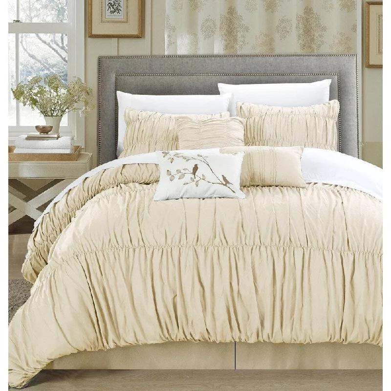 Chic Home Frances 11-piece Beige Comforter Bed-in-a-Bag Set