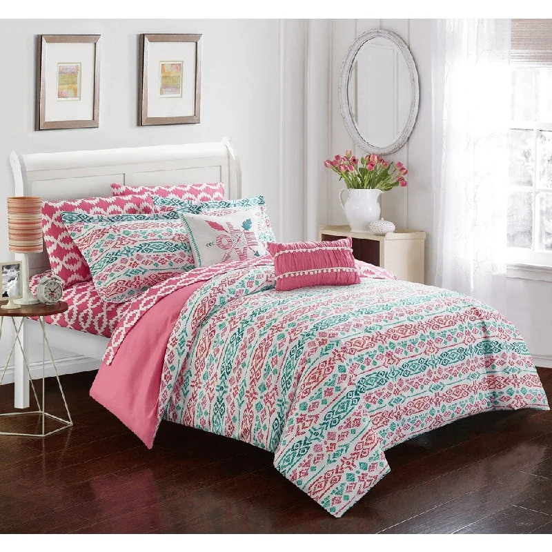 Chic Home Tala Pink 9-piece Reversible Bed in a Bag Set