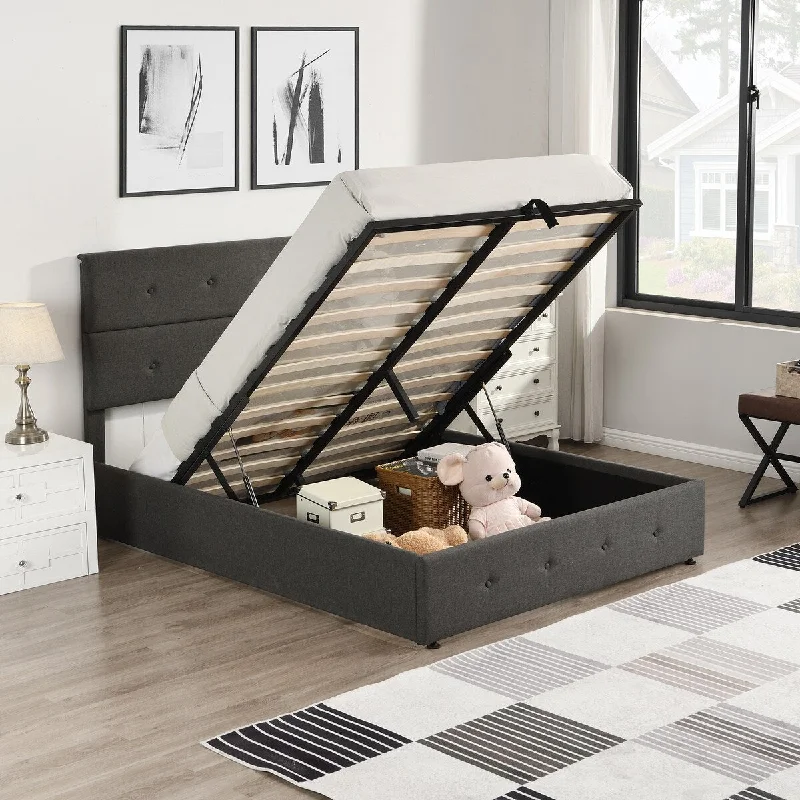 Hydraulic Storage Bed & Platform Bed with Underneath Storage