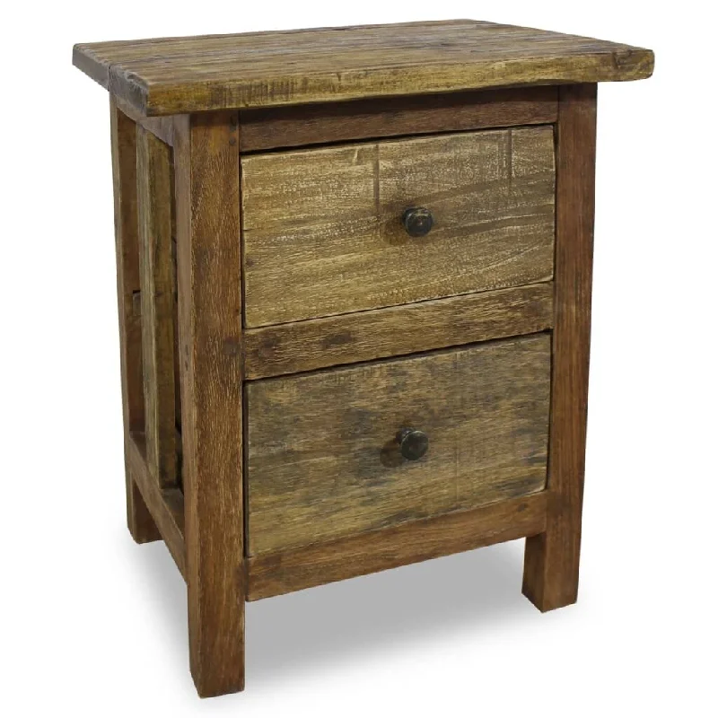 Nightstand,Bedside Table Side Table,Bed Table End Tables for Living Room Bedroom,Nightstand Solid Reclaimed Wood