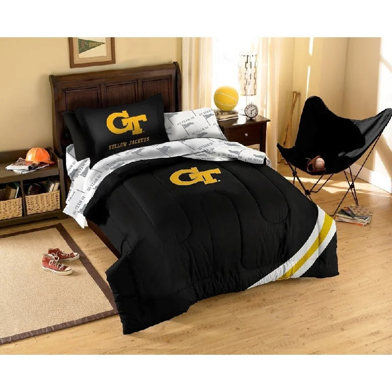 The Northwest Company Georgia Tech Yellow Jackets 7-piece Bed in a Bag Set - N/A