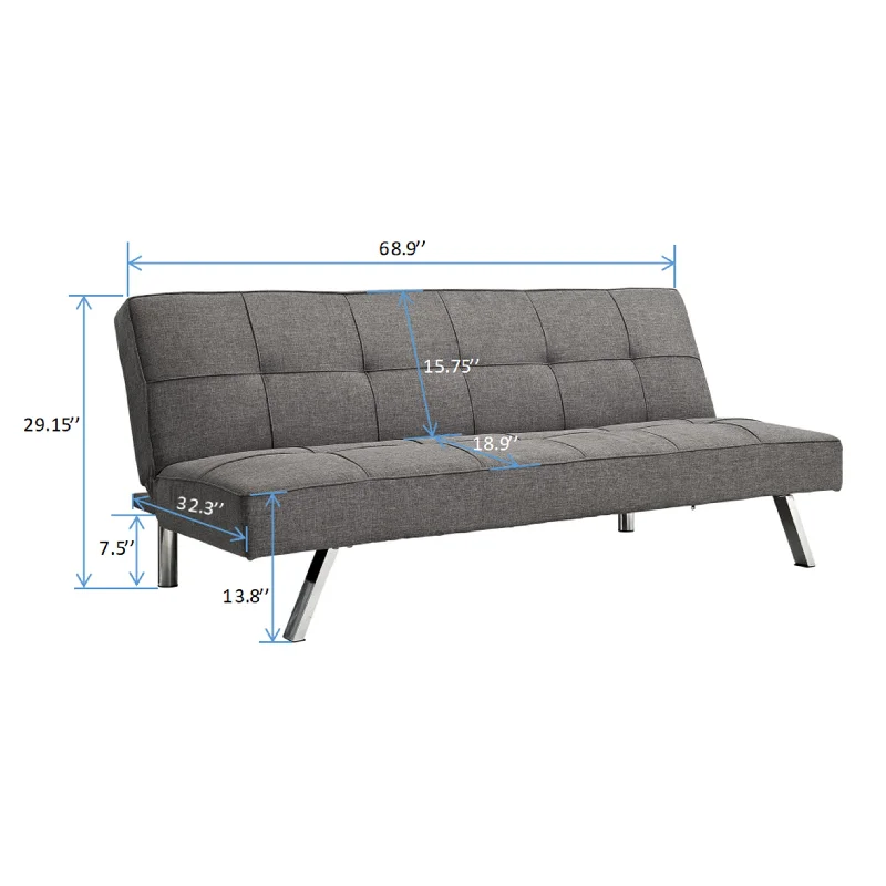 Tufted Futon Couch Convertible Sleeper Sofa Bed